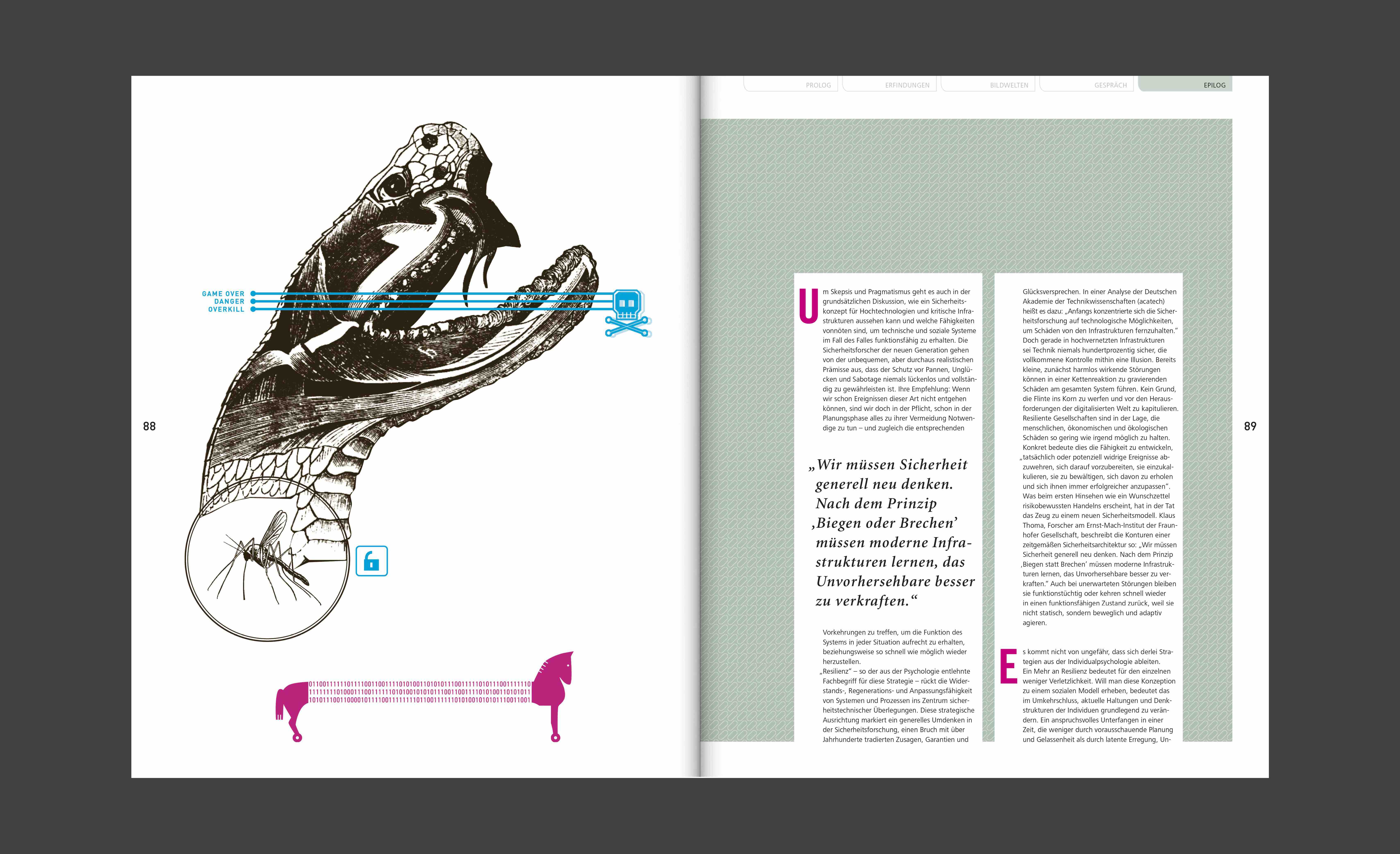 Collage Schlange und Trojanisches Pferd