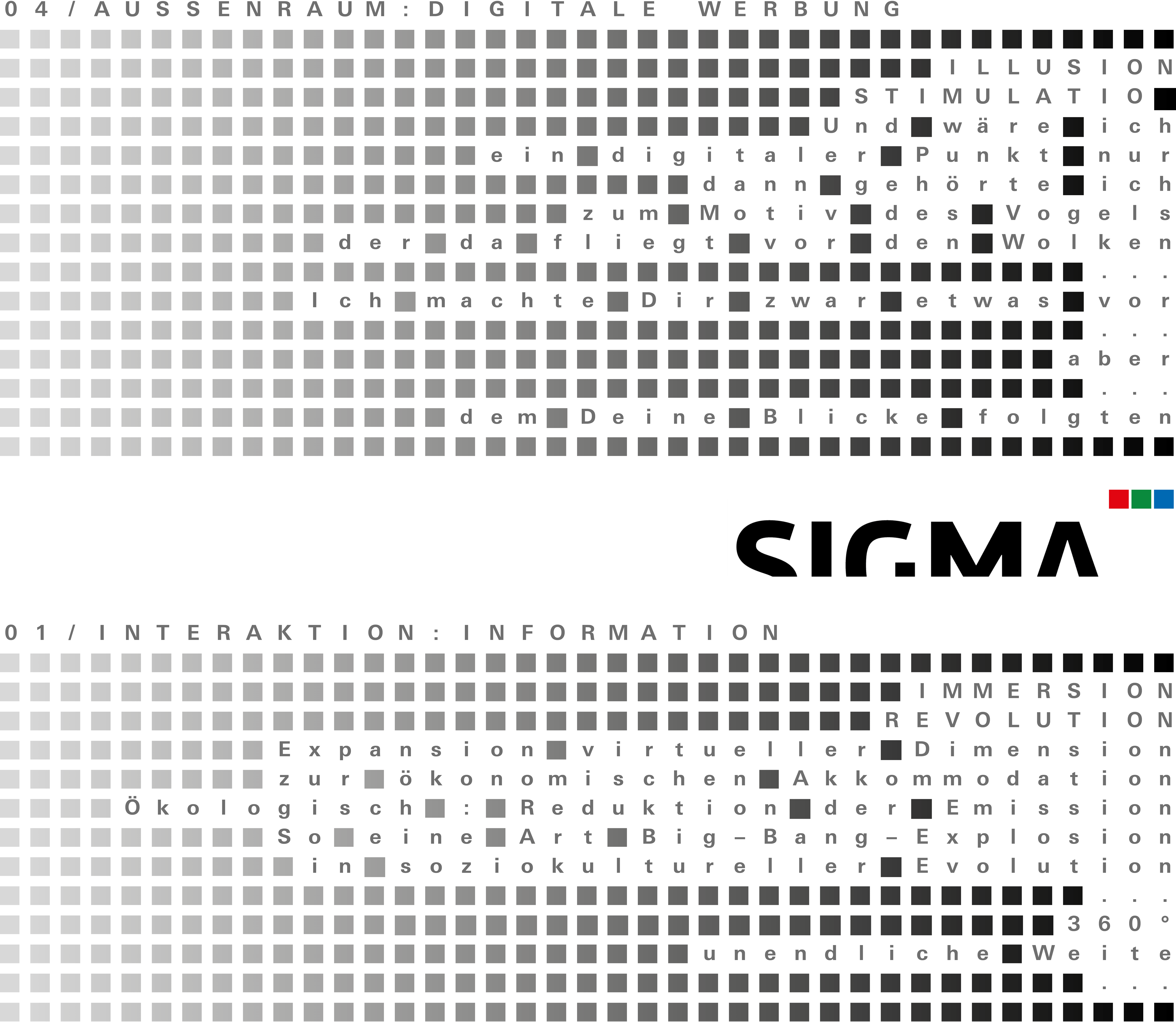 Typografische Kunst mit Lyrik